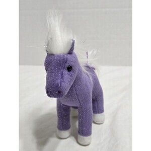 NWT Purple Sparkly & White Horse Douglas 6"